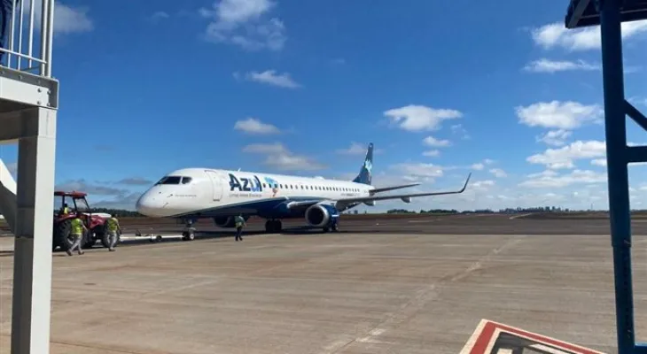 Falha global no GPS cancela seis voos da Azul no Aeroporto de Cascavel