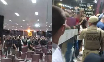 Culto termina com confusão, homem armado e briga por causa de traição em Joinville