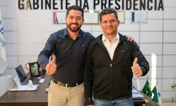 Tiago Almeida recebe senador Sergio Moro