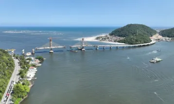 Ponte de Guaratuba avança para fase final e deve ser entregue em abril