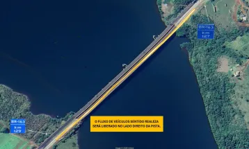 EPR Iguaçu realiza liberação parcial de tráfego na Ponte sobre o Rio Iguaçu 