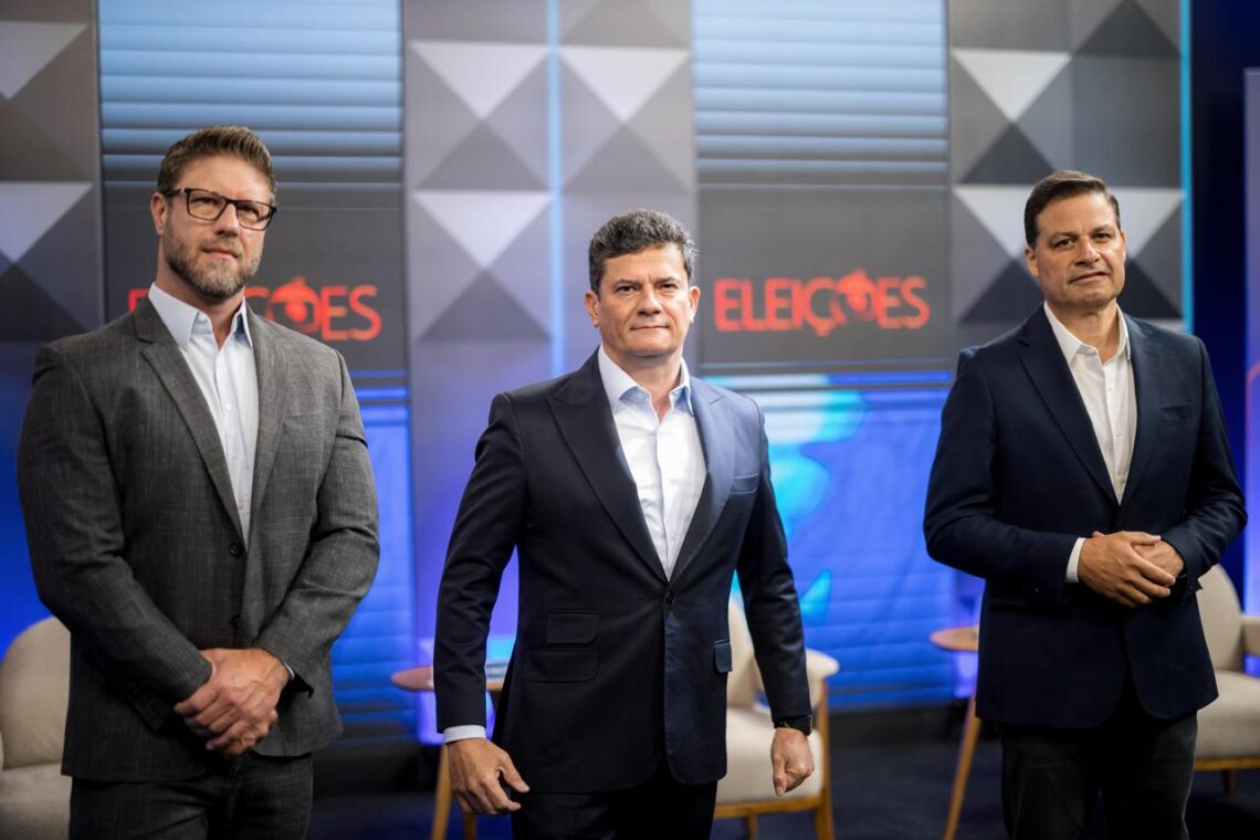 Debate da RPC reúne Moro, Sandro Alex e Requião Filho lado a lado