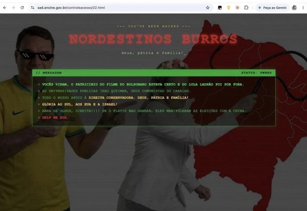 Site da Ancine é invadido e exibe foto de Flávio Bolsonaro e ataques a Lula