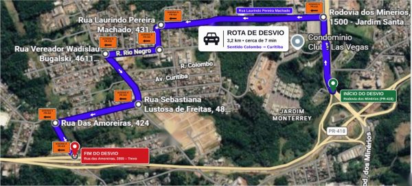 Viaduto será demolido e Contorno Norte de Curitiba terá interdição neste domingo
