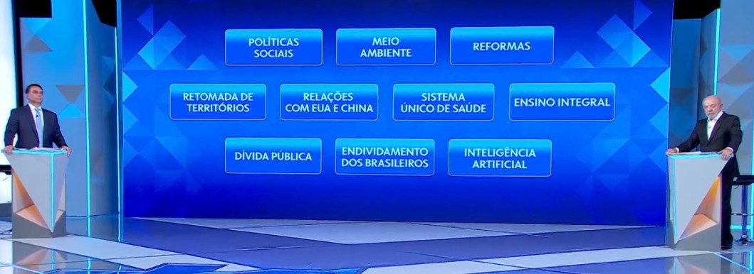 Debate da Globo: confira seis declarações de Lula e Flávio Bolsonaro sobre educação, apostas e segurança pública