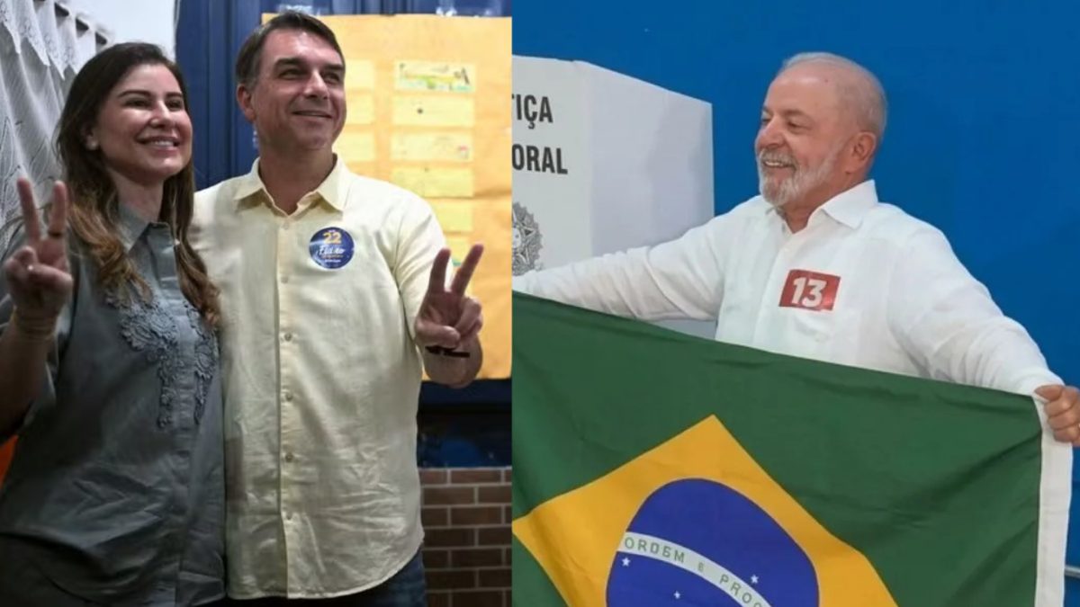 Flávio e Lula votaram na manhã de domingo