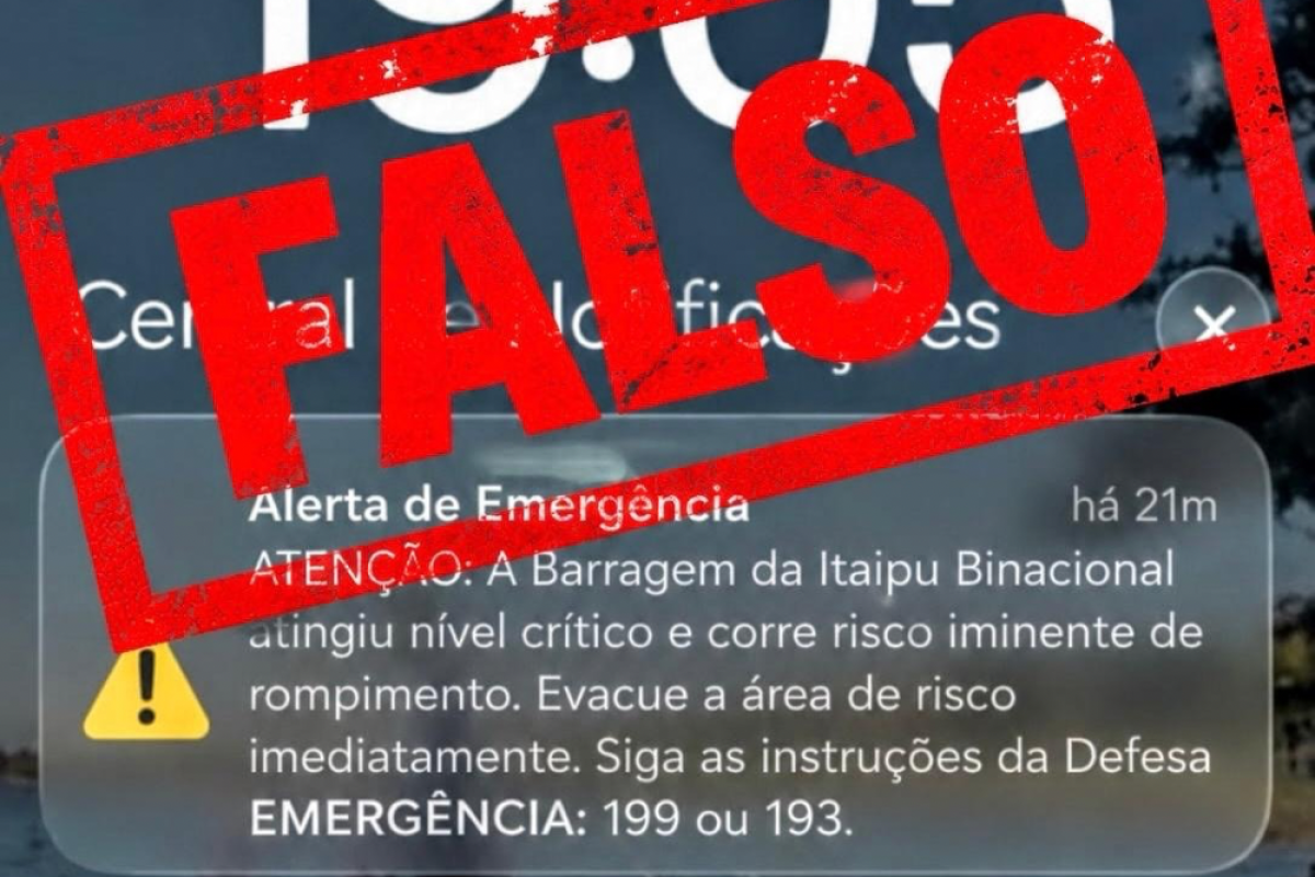 Itaipu desmente falso alerta sobre risco de rompimento da barragem
