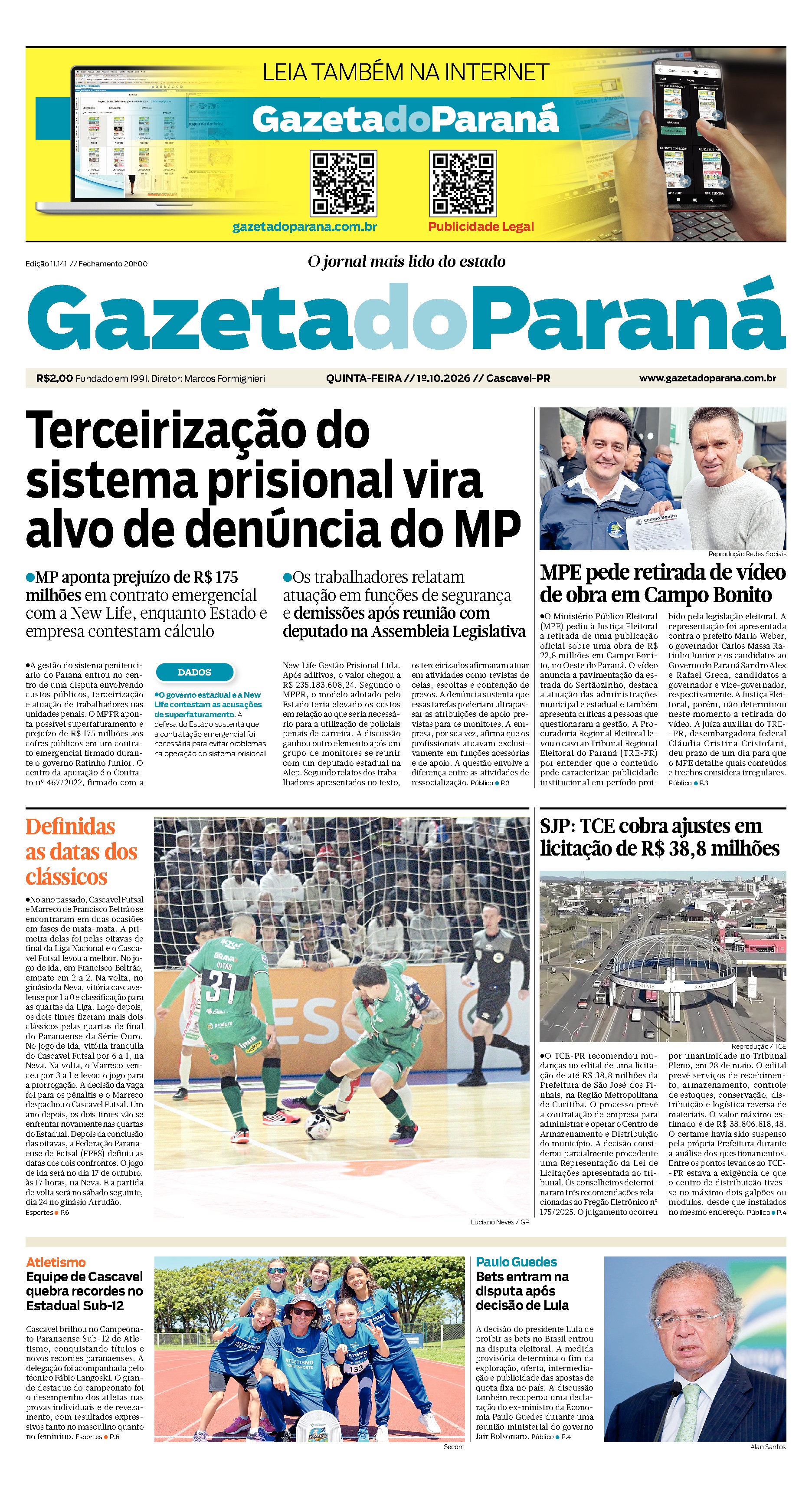 Capa da edição mais recente