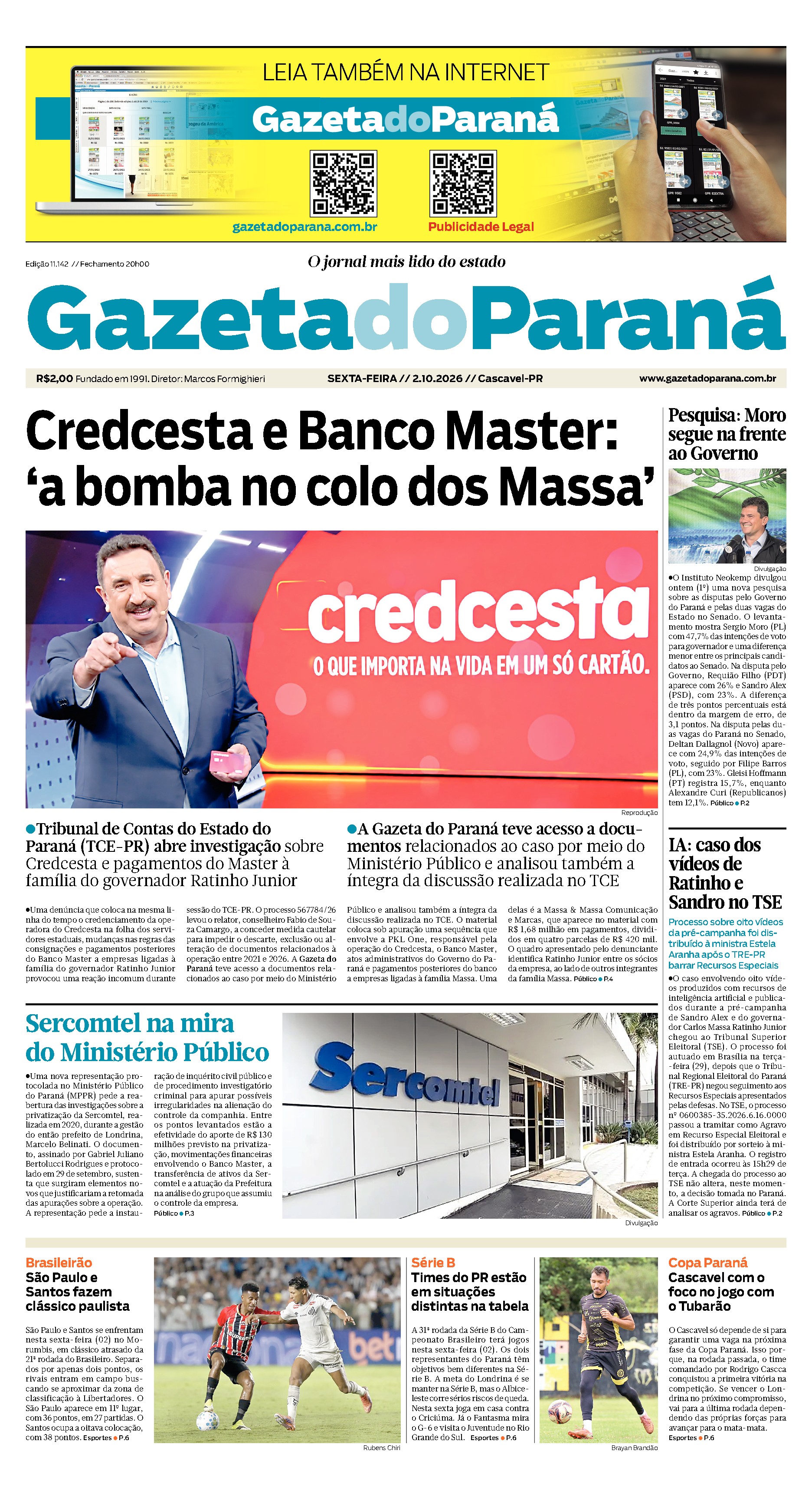 Capa da edição mais recente