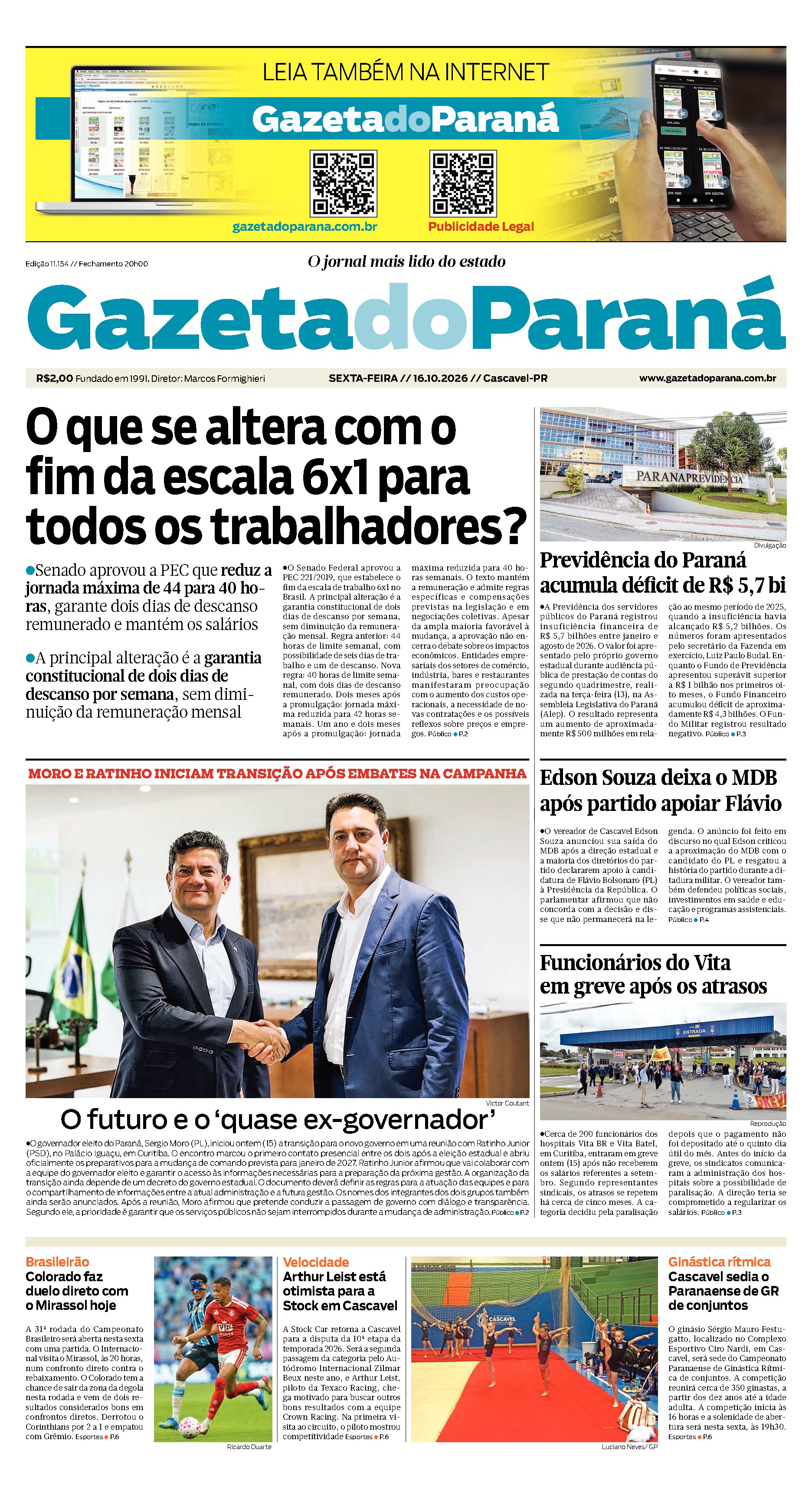 Capa da edição mais recente