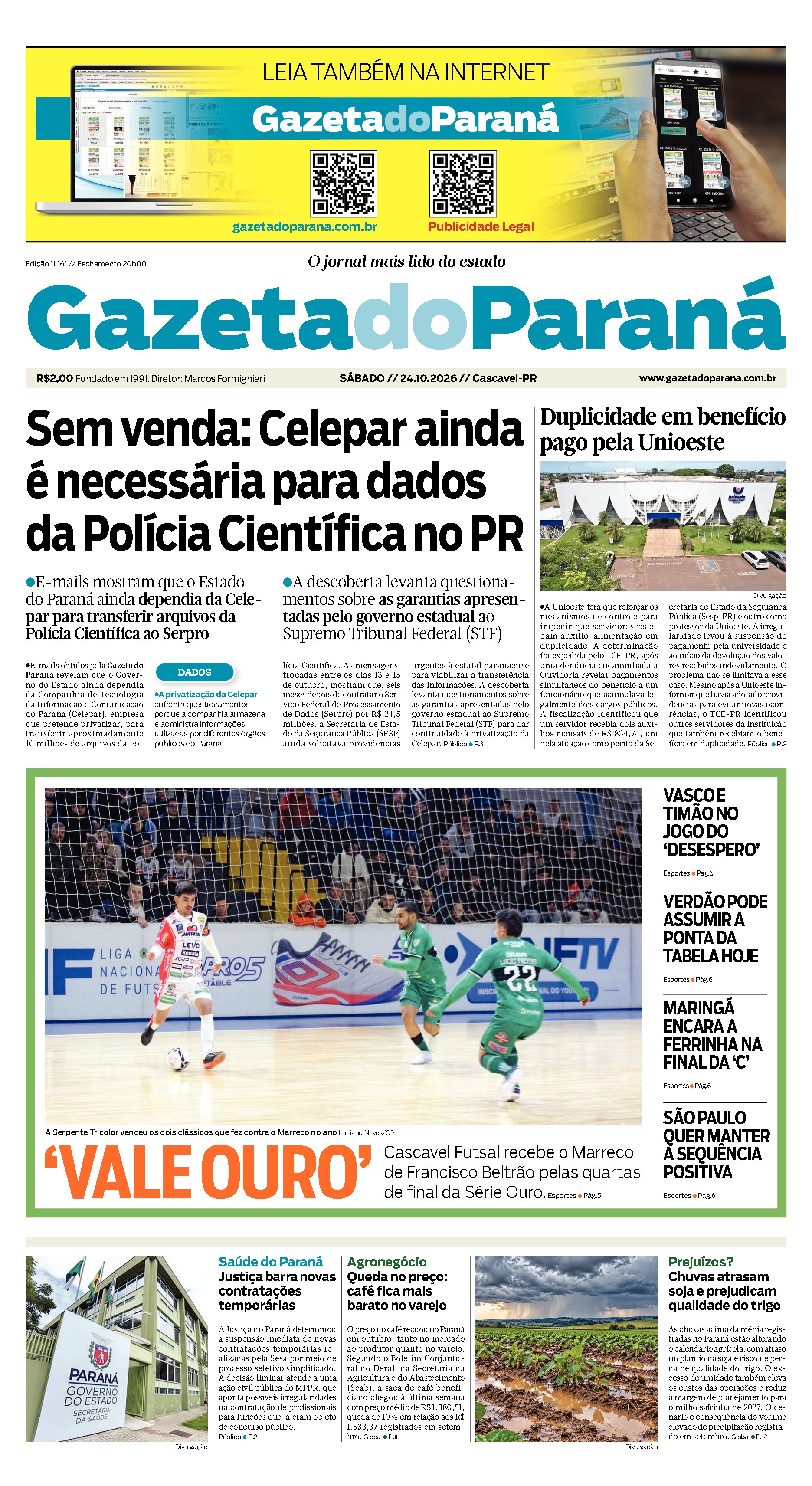 Capa da edição mais recente