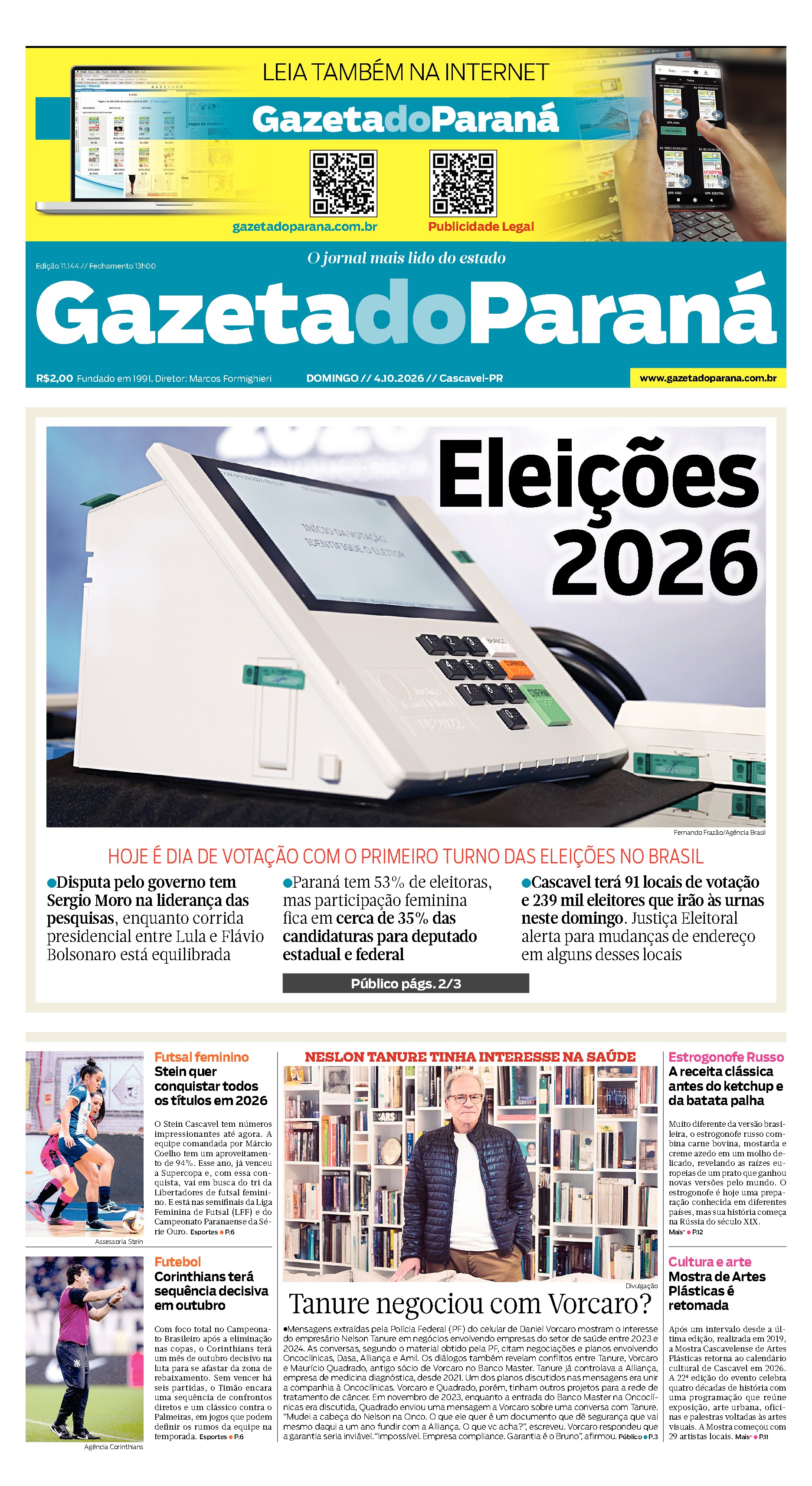 Capa da edição mais recente