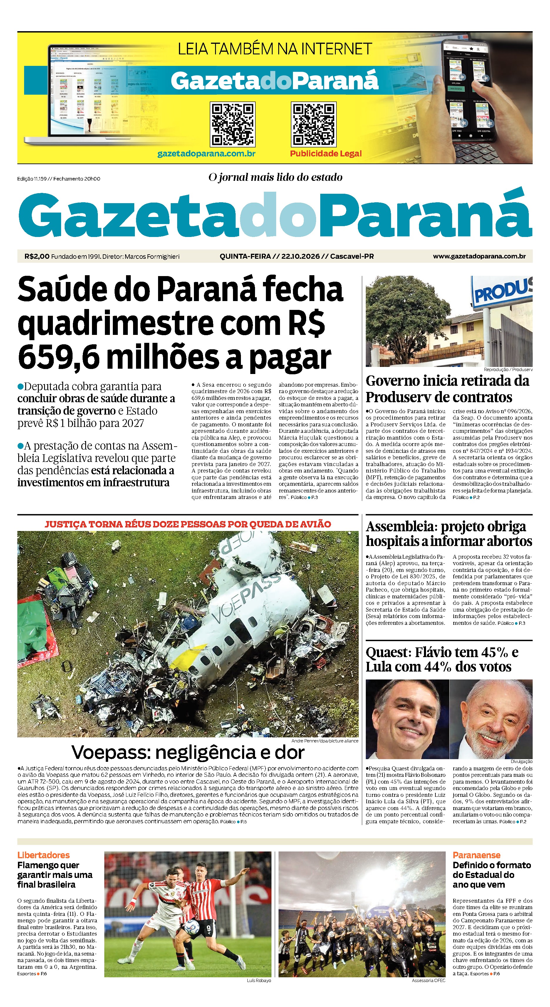 Capa da edição mais recente