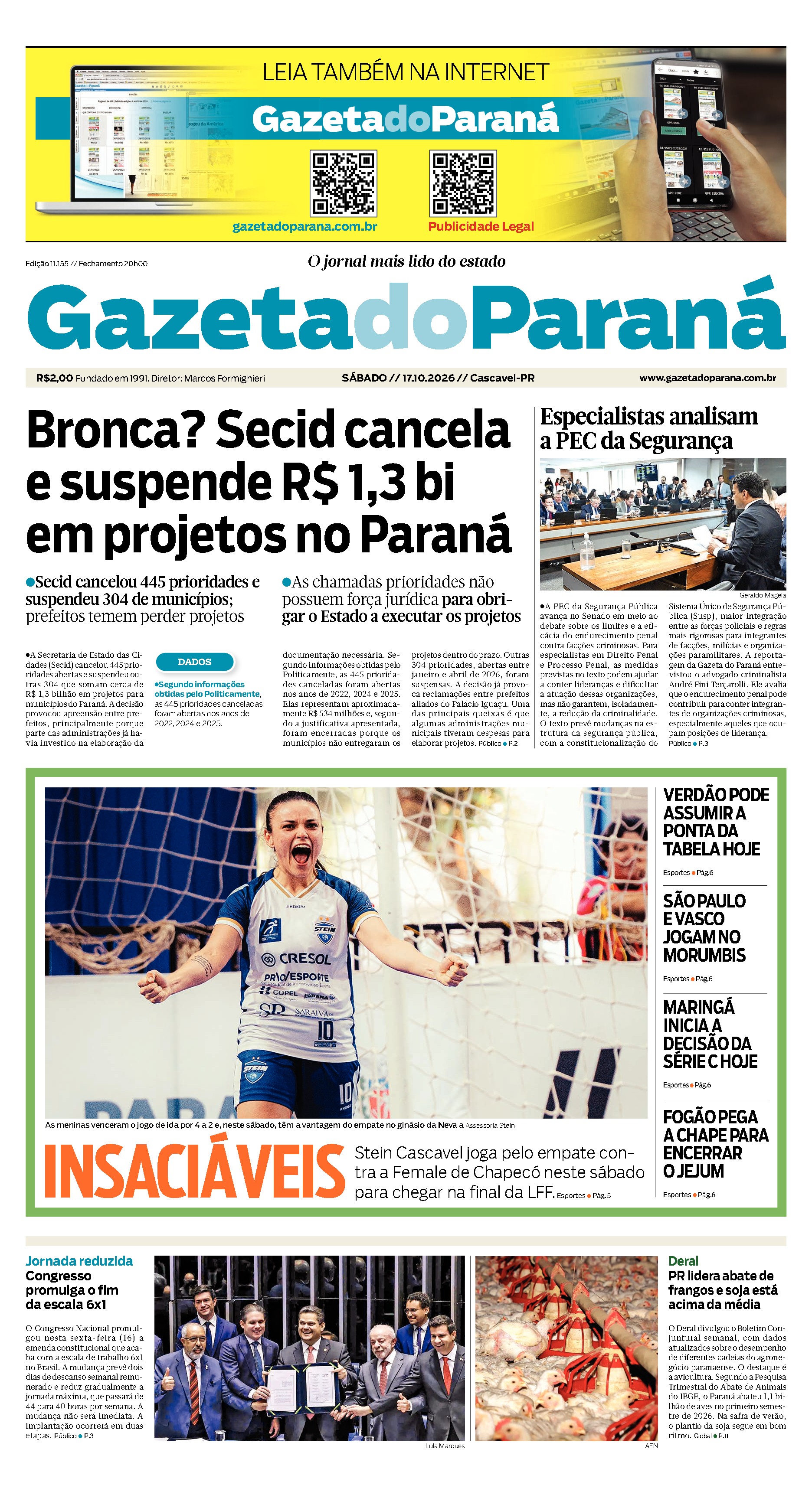 Capa da edição mais recente