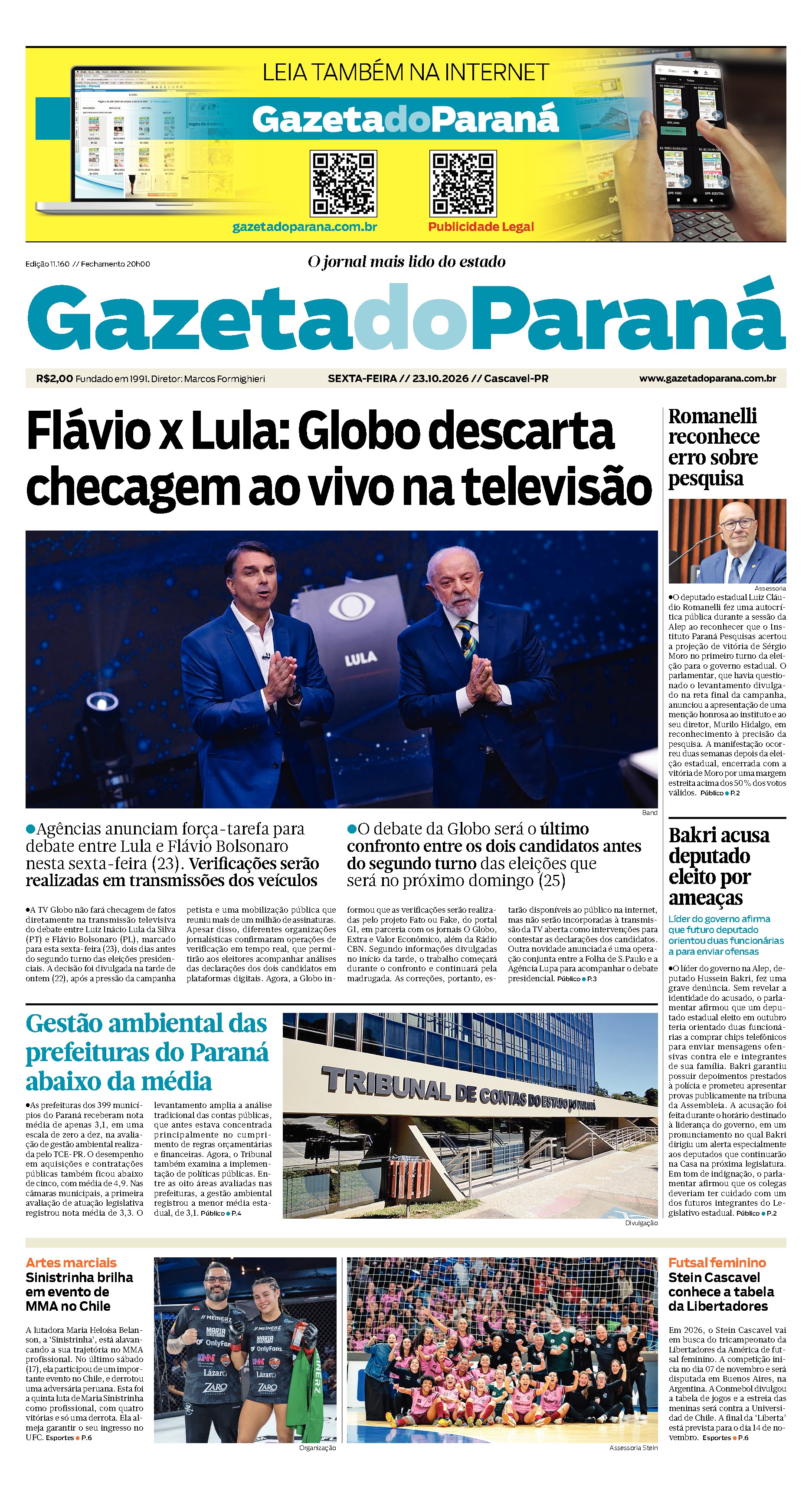 Capa da edição mais recente