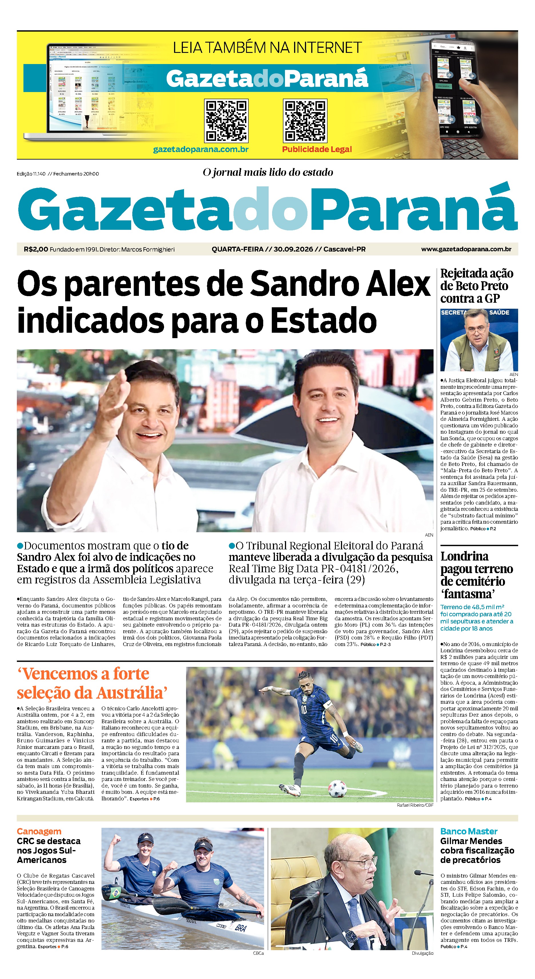 Capa da edição mais recente