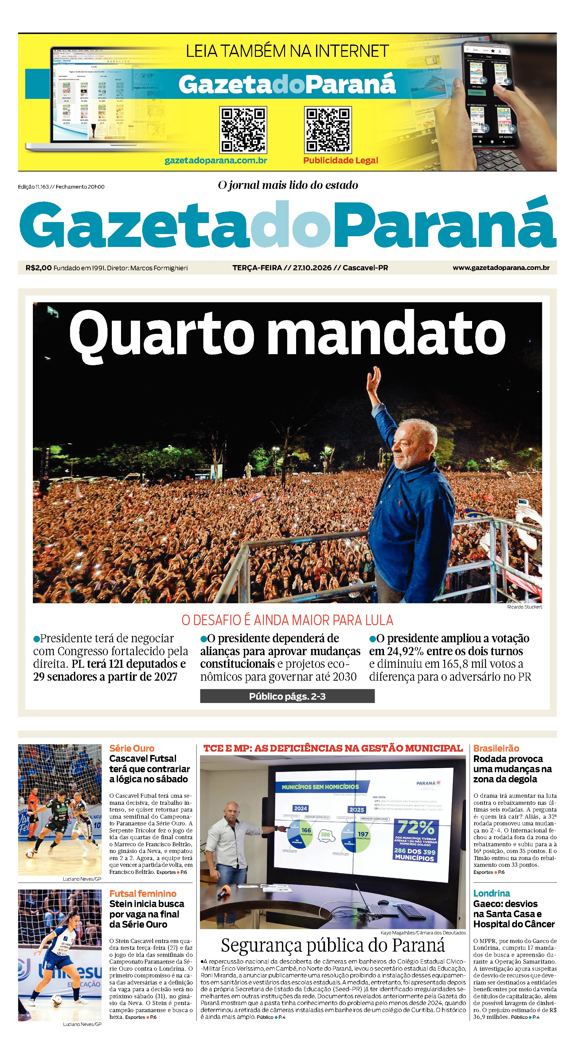 Capa da edição mais recente