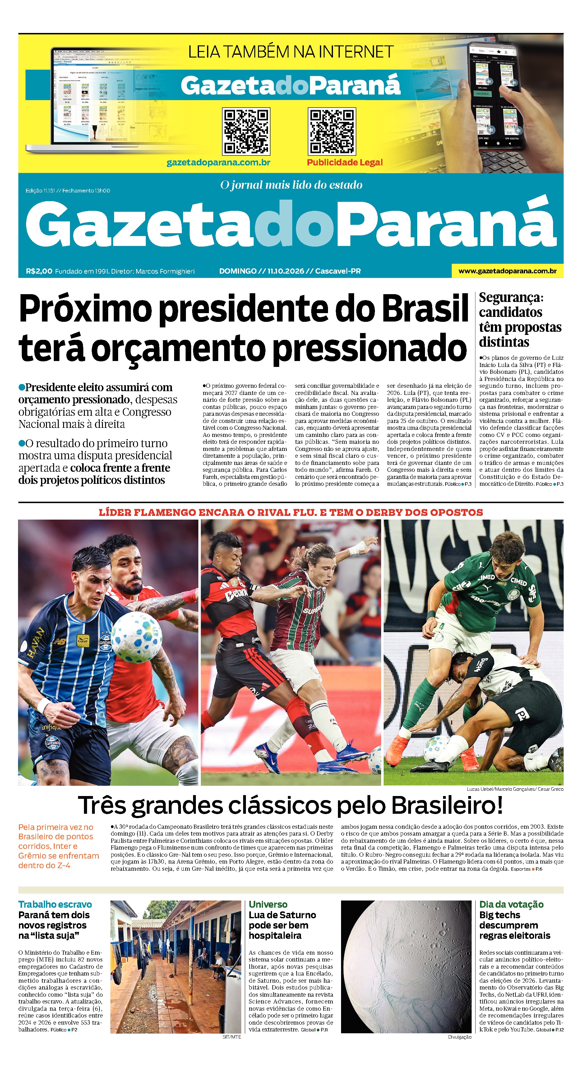 Capa da edição mais recente