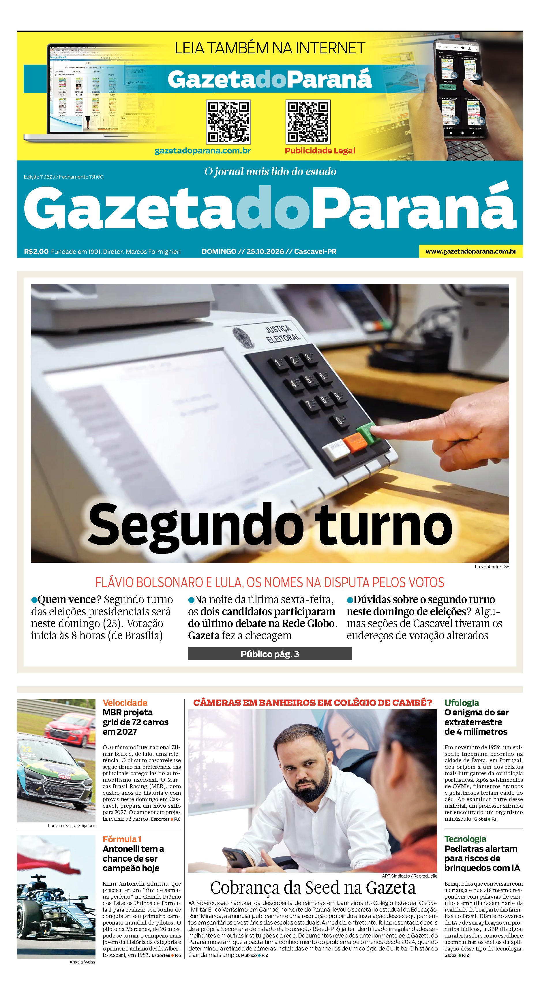 Capa da edição mais recente