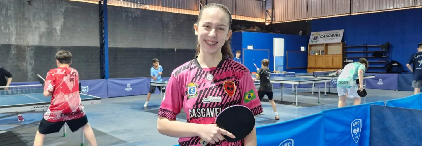 Karoline Gruchoski vai defender o Brasil no Pan de tênis de mesa